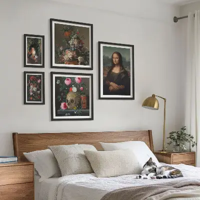Framed photo set Vintage floral portraits