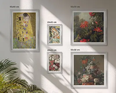 Framed photo set Floral art compositions