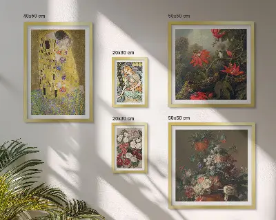 Framed photo set Floral art compositions