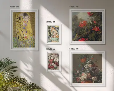 Framed photo set Floral art compositions