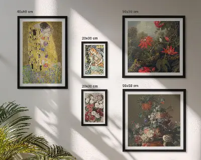 Framed photo set Floral art compositions