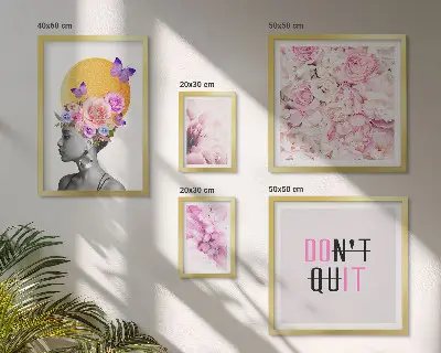 Gallery wall Floral motifs with a woman