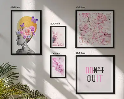 Gallery wall Floral motifs with a woman
