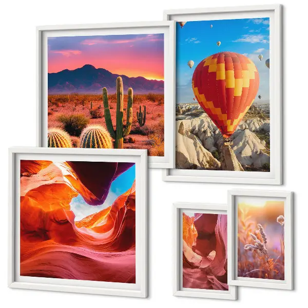 Desert balloons gallery wall print