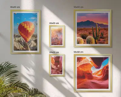 Desert balloons gallery wall print