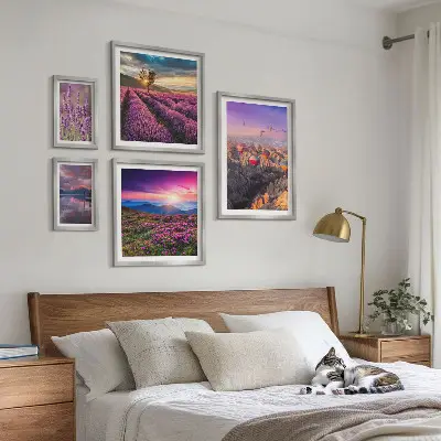 Gallery wall lavender balloon landscape print