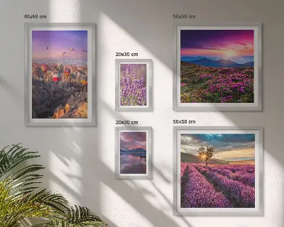 Gallery wall lavender balloon landscape print
