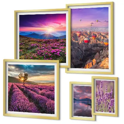 Gallery wall lavender balloon landscape print