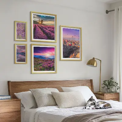 Gallery wall lavender balloon landscape print