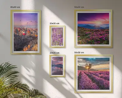 Gallery wall lavender balloon landscape print