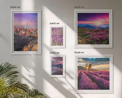 Gallery wall lavender balloon landscape print