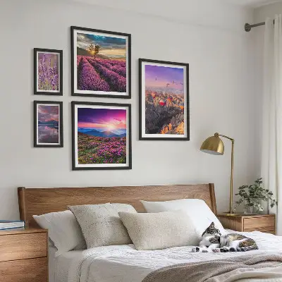 Gallery wall Lavender balloon landscape