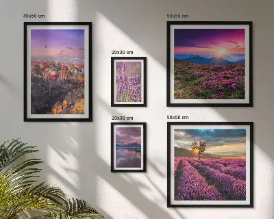Gallery wall Lavender balloon landscape