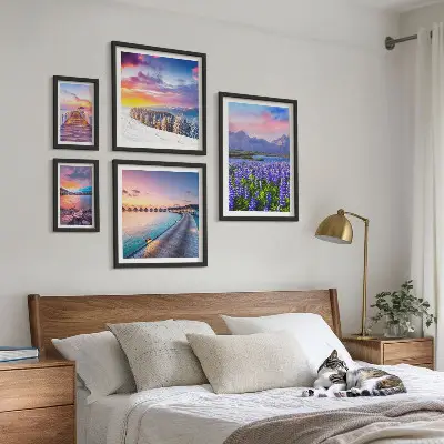 Framed photo set Landscapes nature mountains views