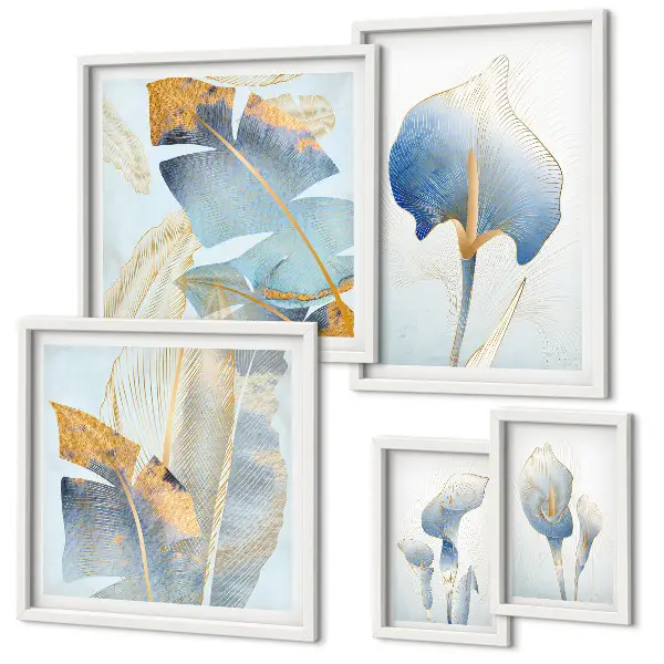 Gallery wall Stylish flowers delicate nature