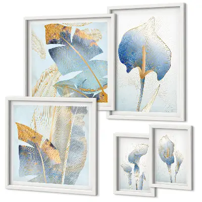 Gallery wall Stylish flowers delicate nature