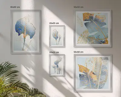 Gallery wall Stylish flowers delicate nature