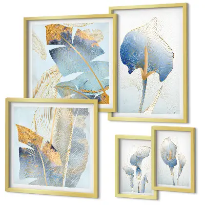 Gallery wall Stylish flowers delicate nature