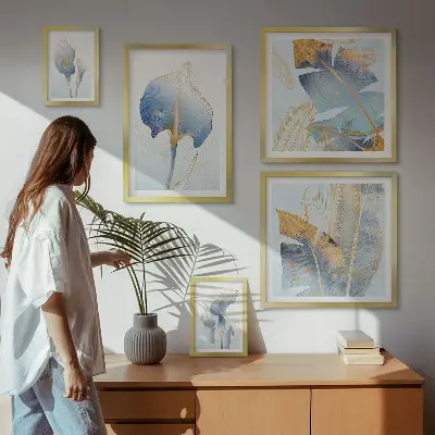 Gallery wall Stylish flowers delicate nature