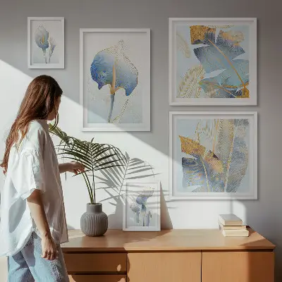 Gallery wall Stylish flowers delicate nature