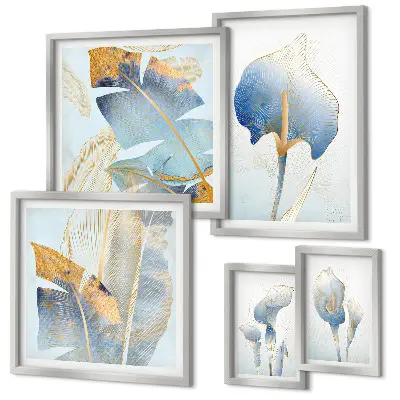 Gallery wall Stylish flowers delicate nature