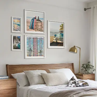 Framed photo set Stylish beach landscapes
