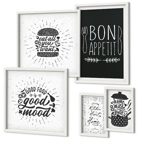 Set of 5 wall art pieces Kitchen inspirations cooking