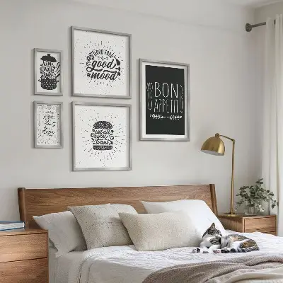 Kitchen-themed wall art set of 5 pieces