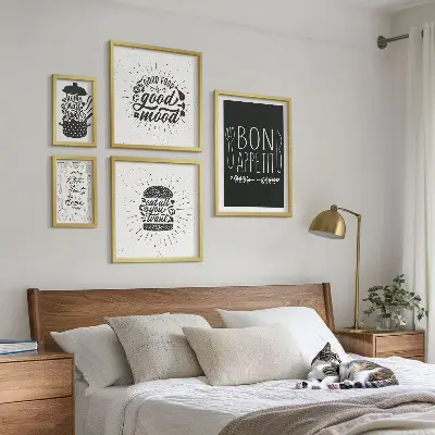 Kitchen-themed wall art set of 5 pieces