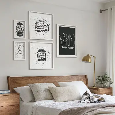 Kitchen-themed wall art set of 5 pieces