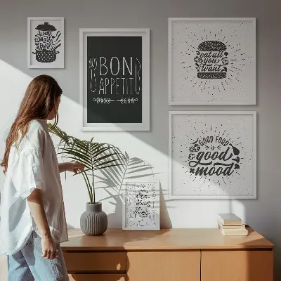 Set of 5 wall art pieces Kitchen inspirations cooking