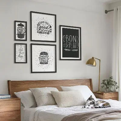 Kitchen-themed wall art set of 5 pieces