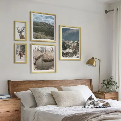 Framed photo set Wild nature majestic mountains