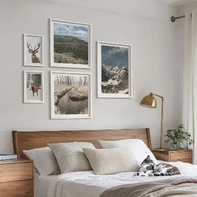 Framed photo set Wild nature majestic mountains