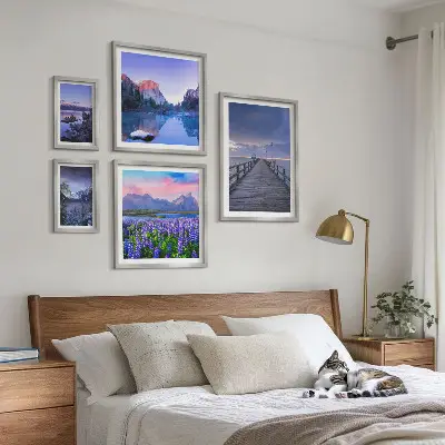 Gallery wall Mountain and seaside landscapes