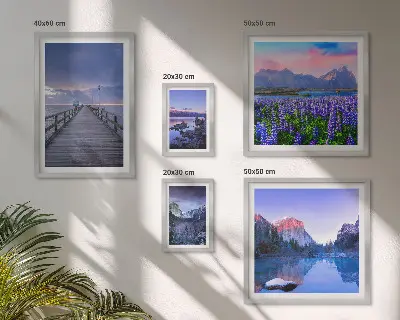 Gallery wall Mountain and seaside landscapes