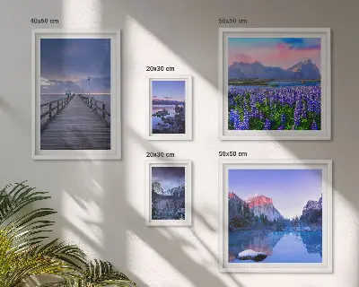 Gallery wall Mountain and seaside landscapes