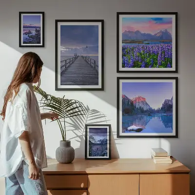Gallery wall Mountain and seaside landscapes