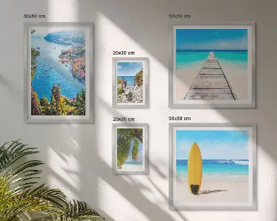 Framed photo set Seaside landscapes and beaches