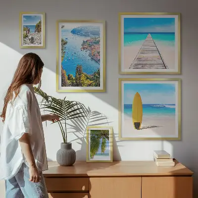 Framed photo set Seaside landscapes and beaches