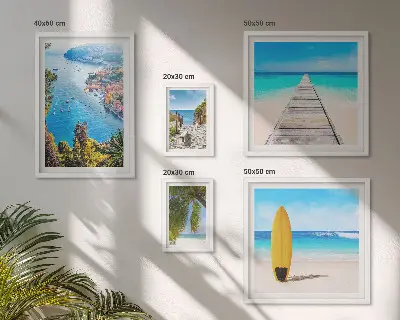 Framed photo set Seaside landscapes and beaches