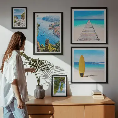 Framed photo set Seaside landscapes and beaches