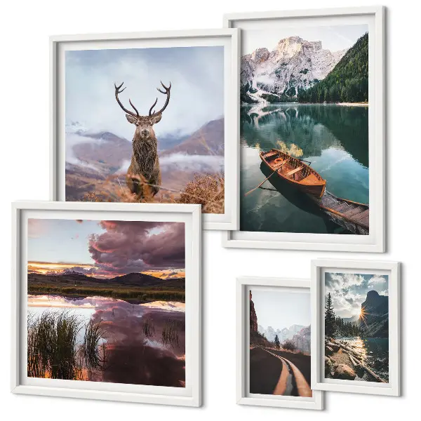Gallery wall Landscapes mountains lakes nature