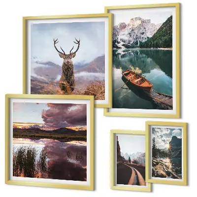Gallery wall Landscapes mountains lakes nature