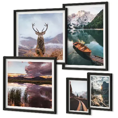 Gallery wall Landscapes mountains lakes nature