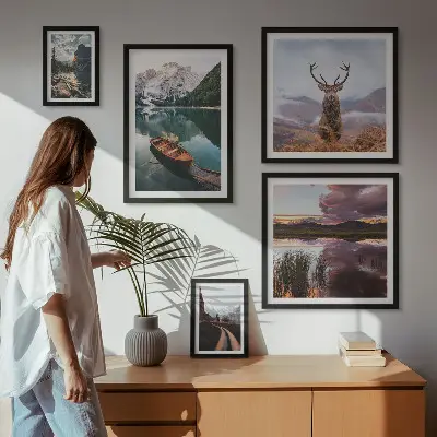 Gallery wall Landscapes mountains lakes nature