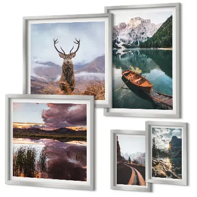 Gallery wall Landscapes mountains lakes nature