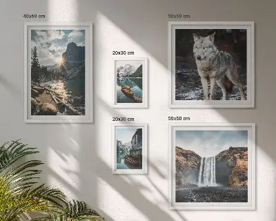 Framed photo set Landscapes of nature wildlife