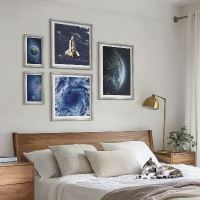 Earth's cosmic landscapes set of 5 wall art pieces