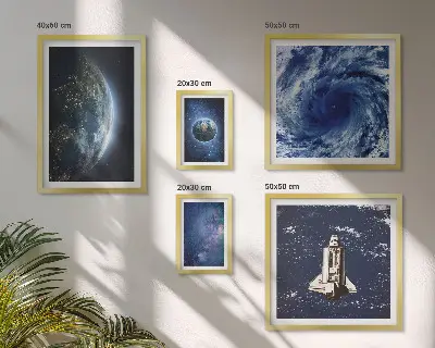 Earth's cosmic landscapes set of 5 wall art pieces